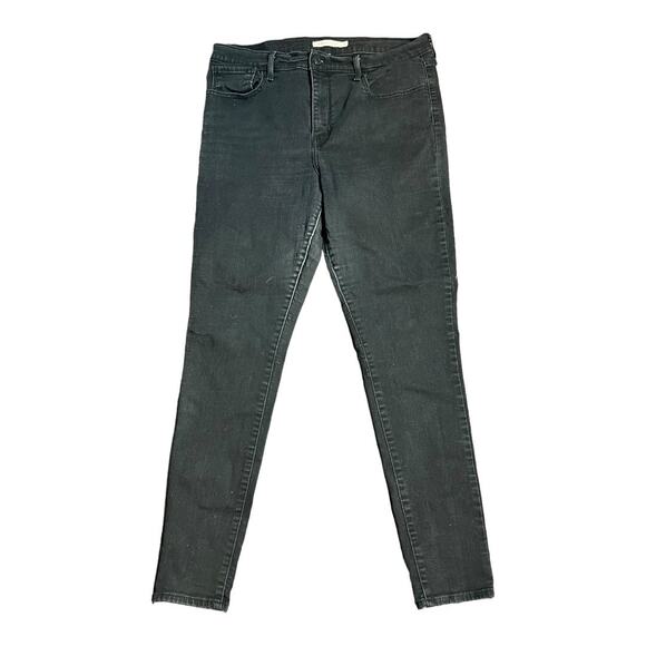 Levi's 720 High Rise Super Skinny Black Jeans 33 Womens Comfy Casual Cute - Picture 1 of 6